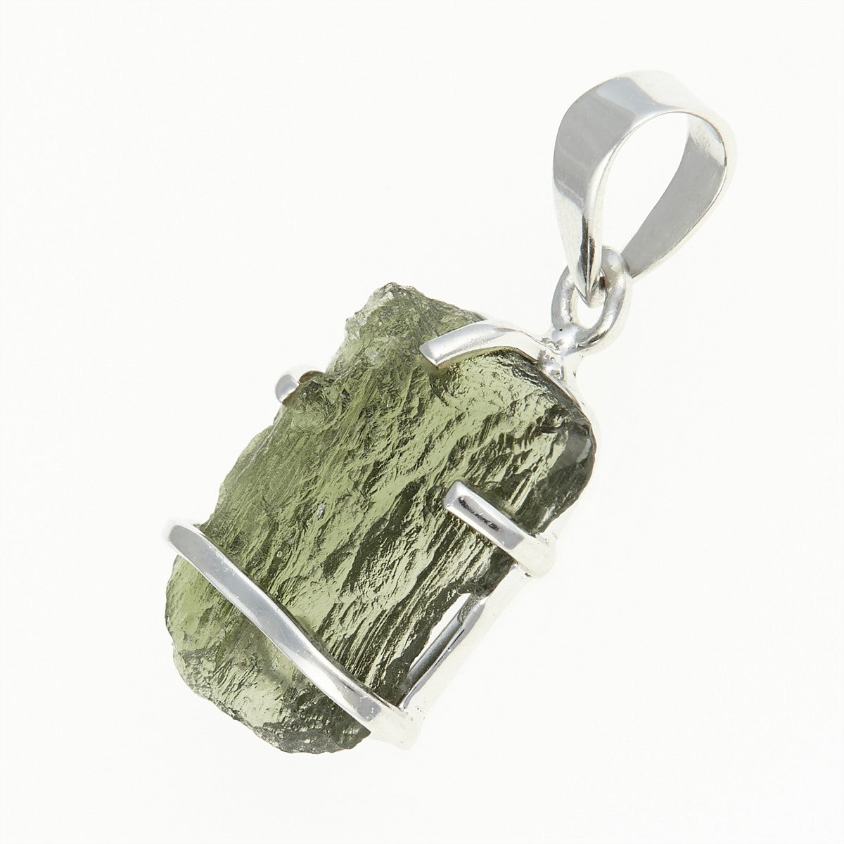Silver pendant with a moldavite SATP1714B