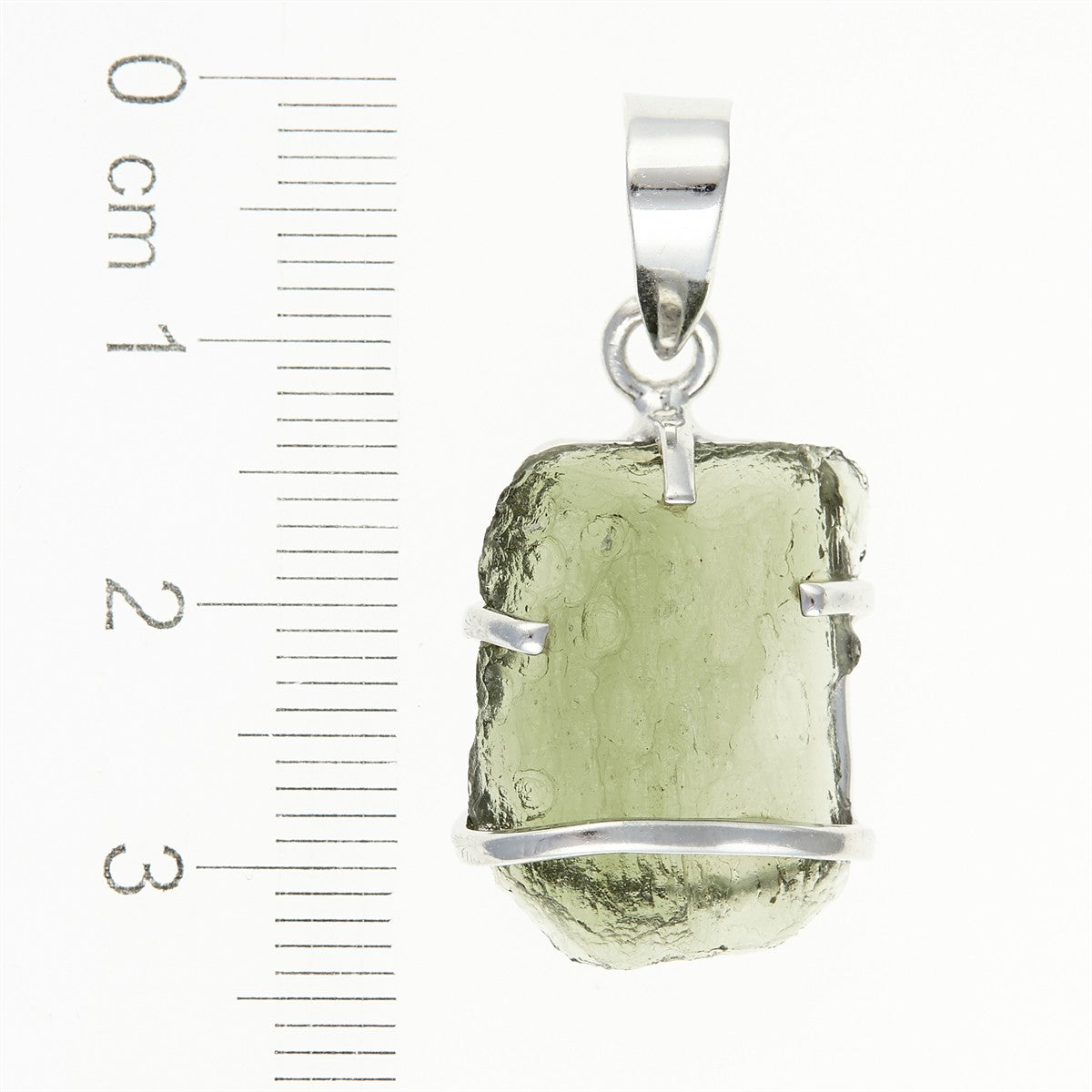 Silver pendant with a moldavite SATP1714B