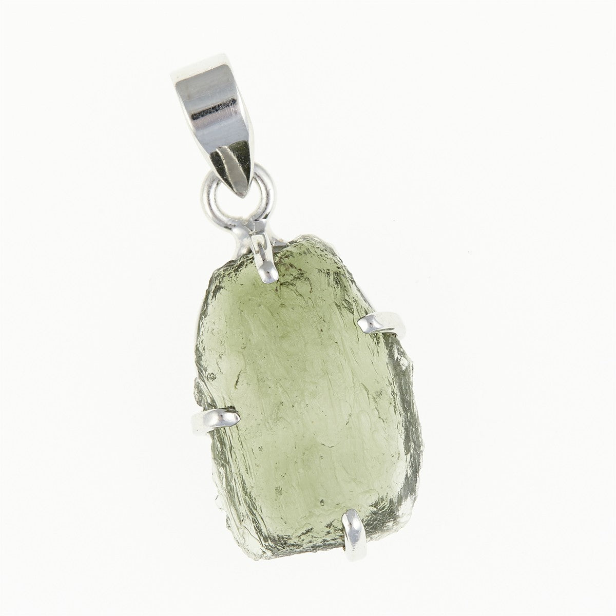 Silver pendant with a moldavite SATP1722A