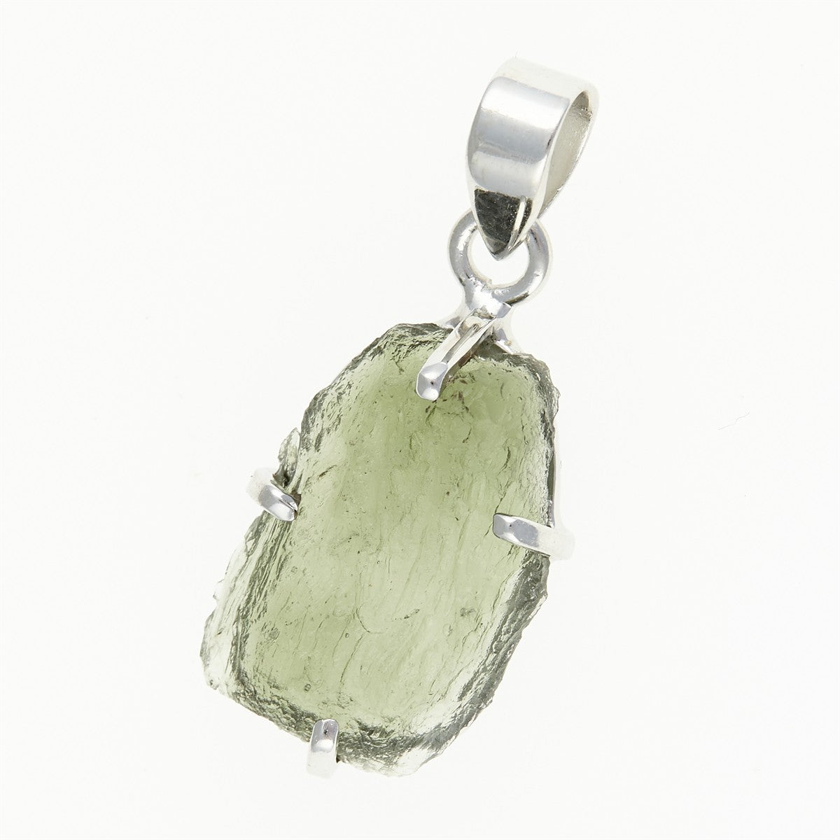 Silver pendant with a moldavite SATP1722A