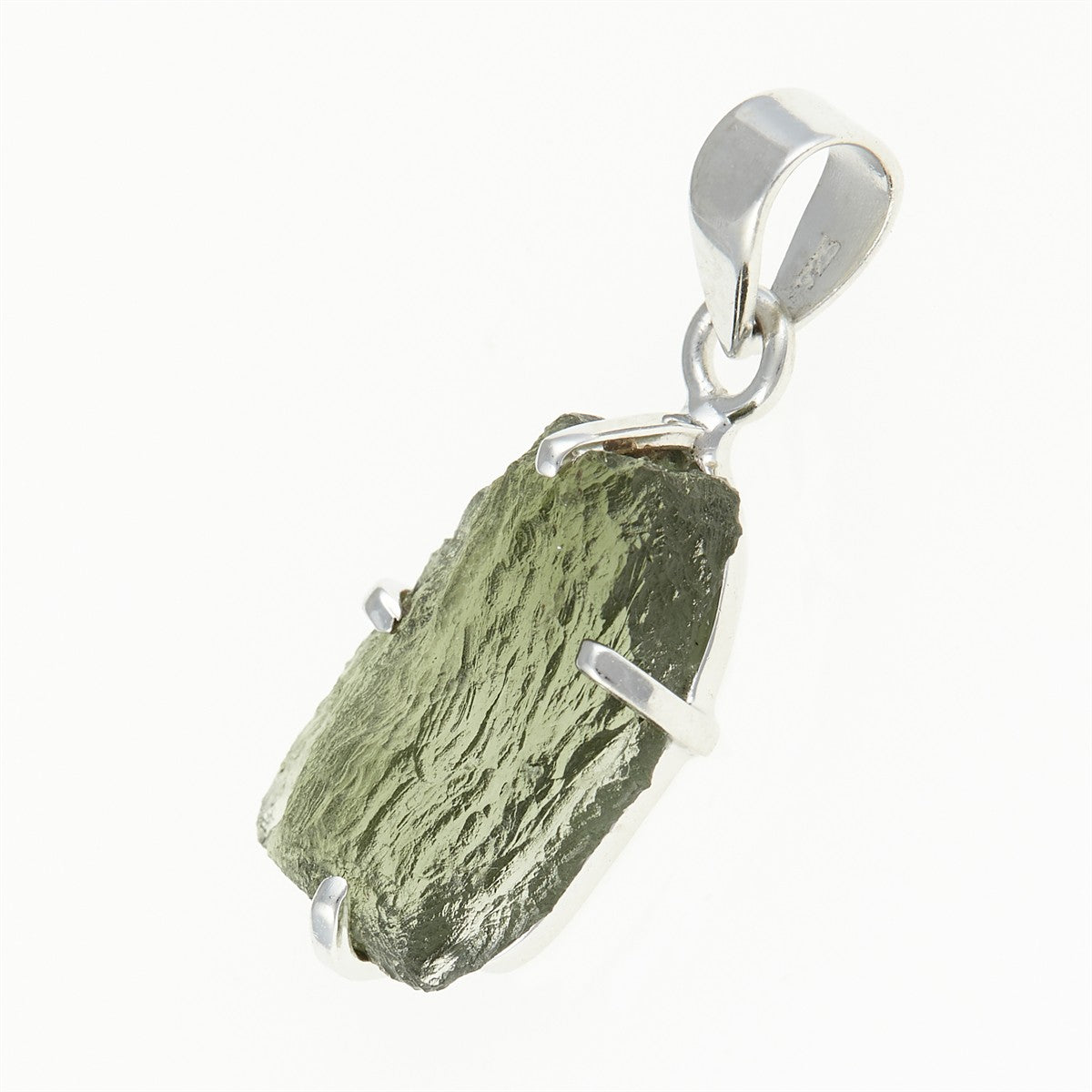 Silver pendant with a moldavite SATP1722A