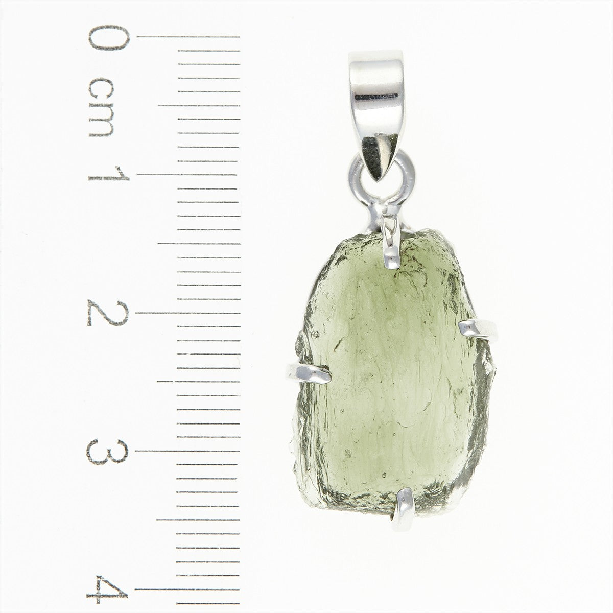 Silver pendant with a moldavite SATP1722A