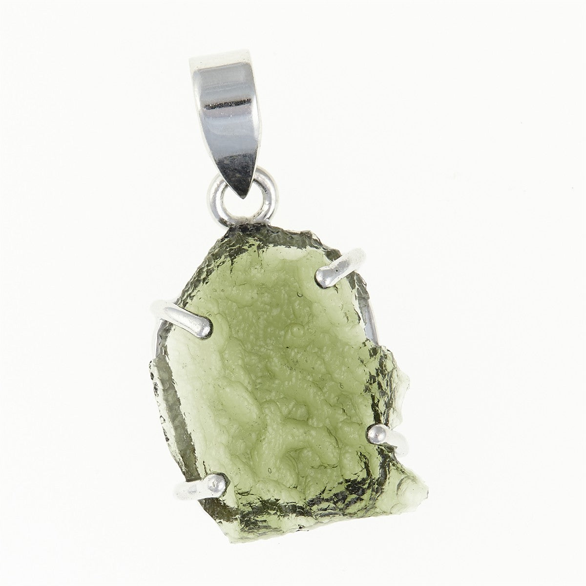 Silver pendant with a moldavite SATP1768B