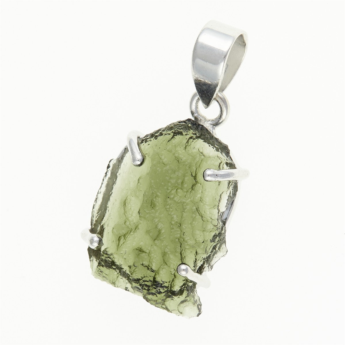 Silver pendant with a moldavite SATP1768B