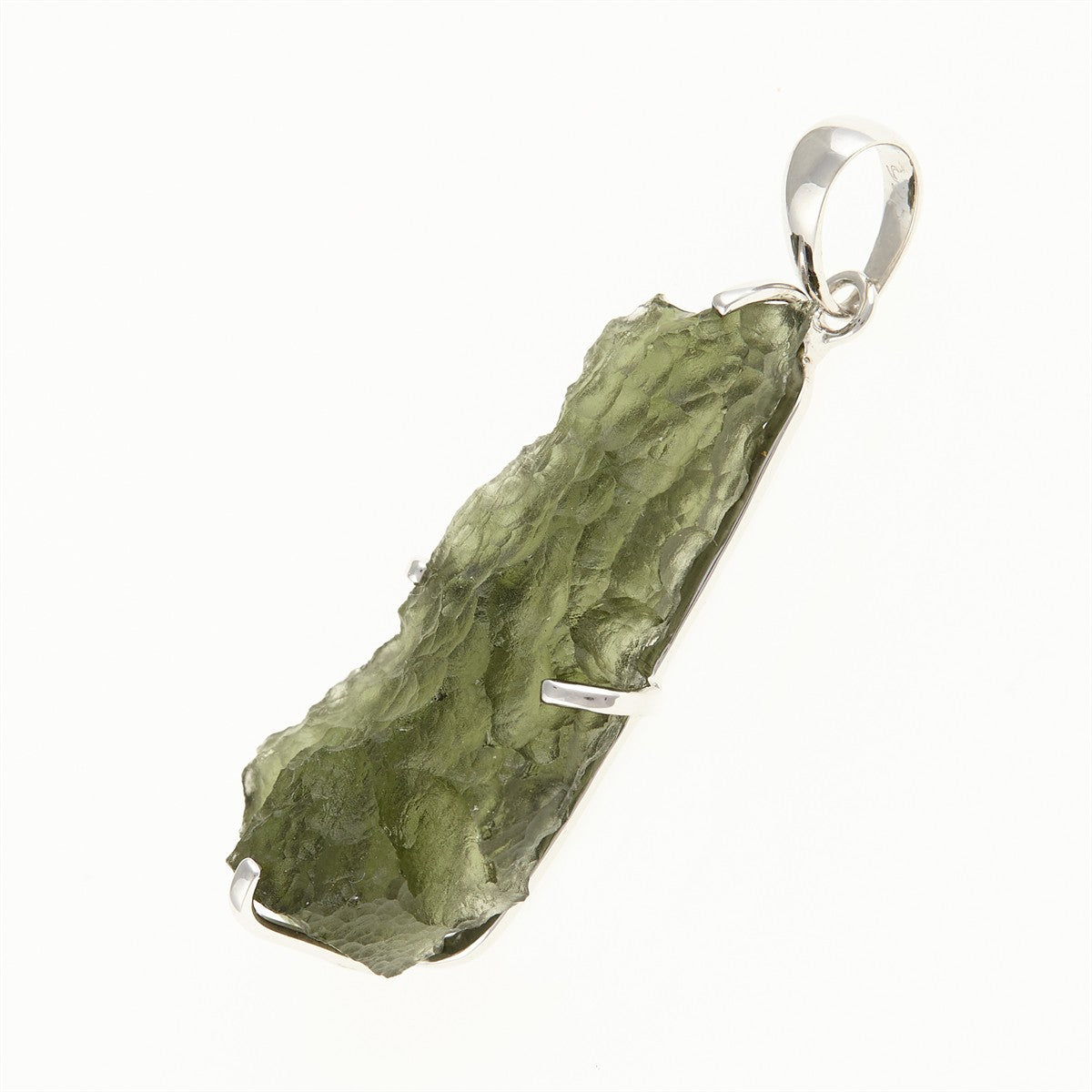 Silver pendant with a moldavite SM11999