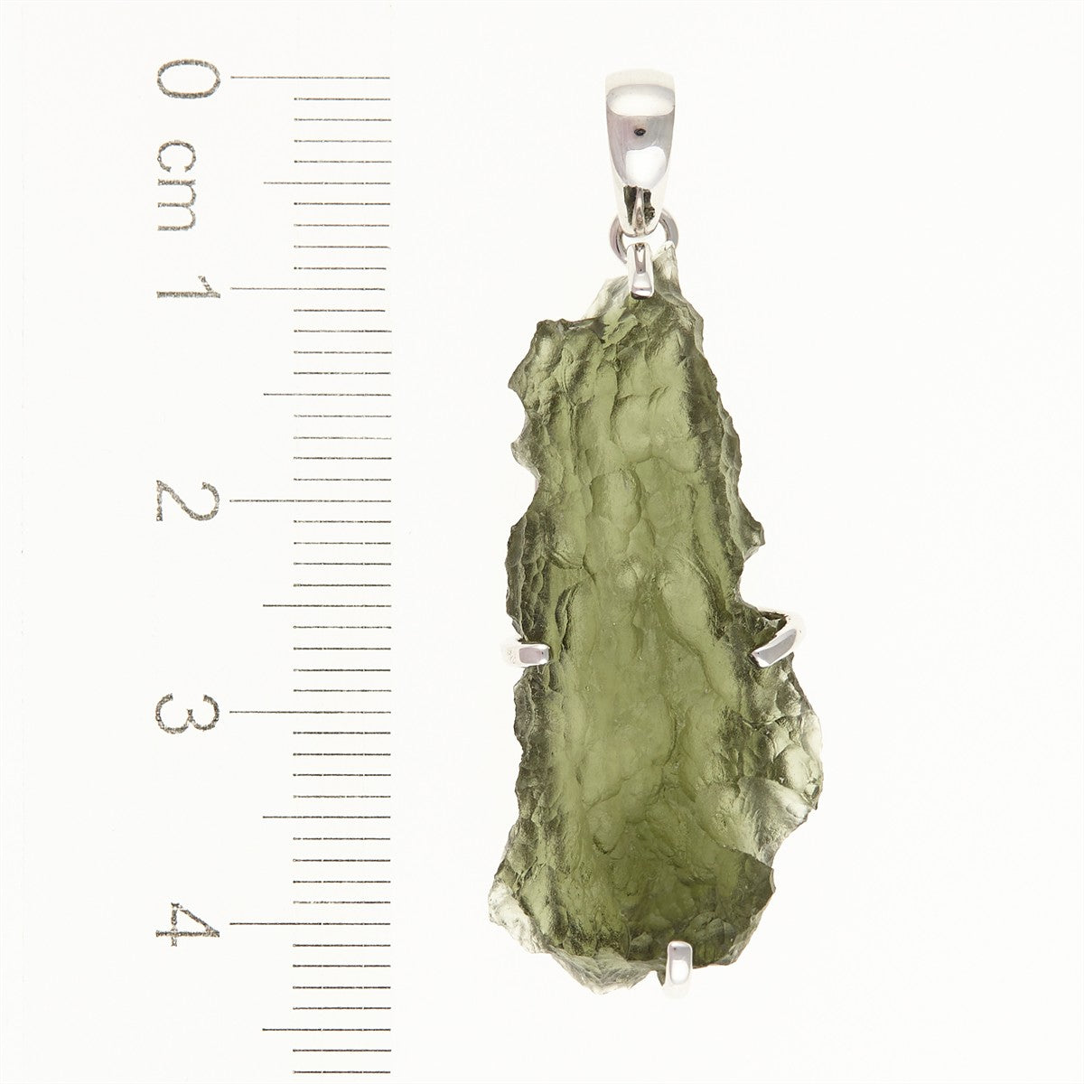 Silver pendant with a moldavite SM11999