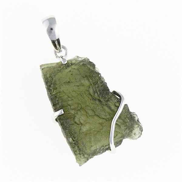 Ciondolo in argento con codice moldavite SM12010