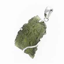 Ciondolo in argento con codice moldavite SM12010