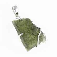 Ciondolo in argento con codice moldavite SM12010