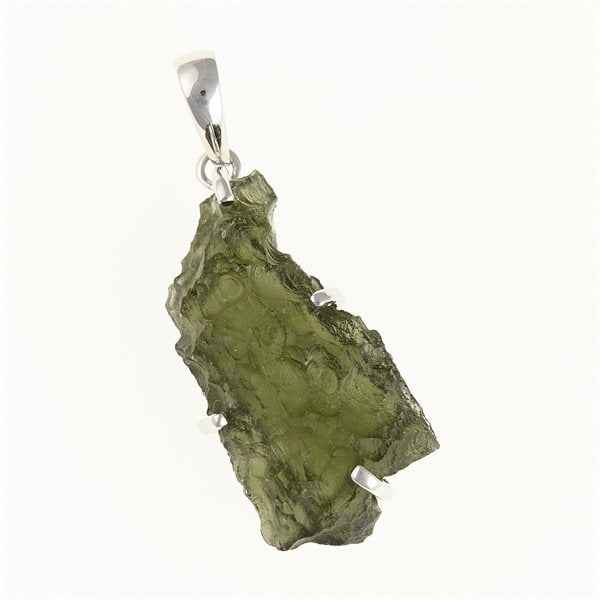 Ciondolo in argento con codice moldavite SM12021