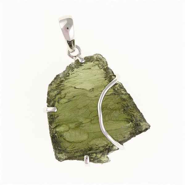 Ciondolo in argento con codice moldavite SM12038