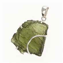 Ciondolo in argento con codice moldavite SM12038