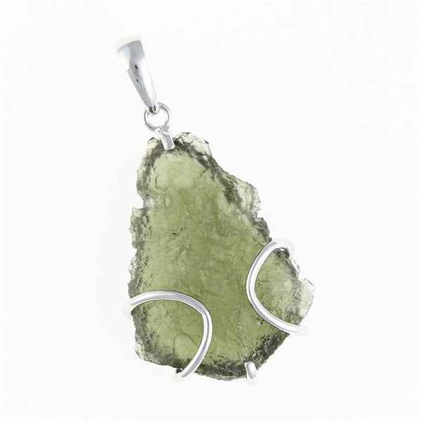 Ciondolo in argento con codice moldavite SM12046