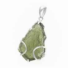 Ciondolo in argento con codice moldavite SM12046