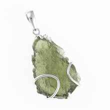 Ciondolo in argento con codice moldavite SM12046