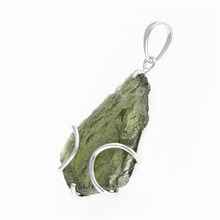 Ciondolo in argento con codice moldavite SM12046