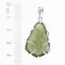 Ciondolo in argento con codice moldavite SM12046