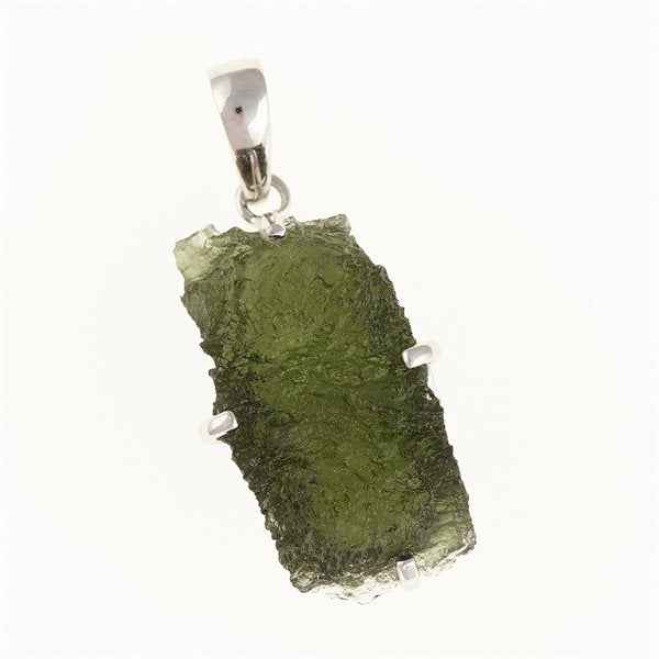 Ciondolo in argento con codice moldavite SM12055