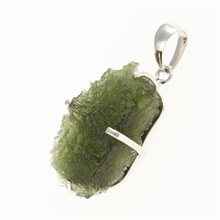 Ciondolo in argento con codice moldavite SM12055