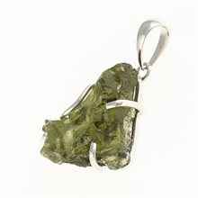 Ciondolo in argento con codice moldavite SM12057