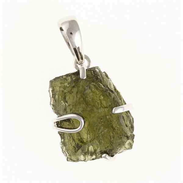 Ciondolo in argento con codice moldavite SM12059