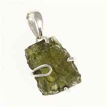 Ciondolo in argento con codice moldavite SM12059