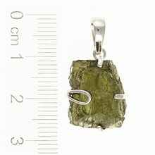 Ciondolo in argento con codice moldavite SM12059