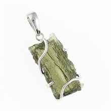 Ciondolo in argento con codice moldavite SM12070