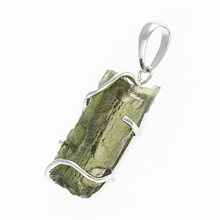 Ciondolo in argento con codice moldavite SM12070