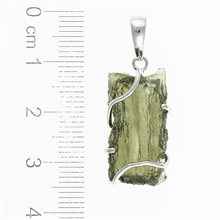 Ciondolo in argento con codice moldavite SM12070