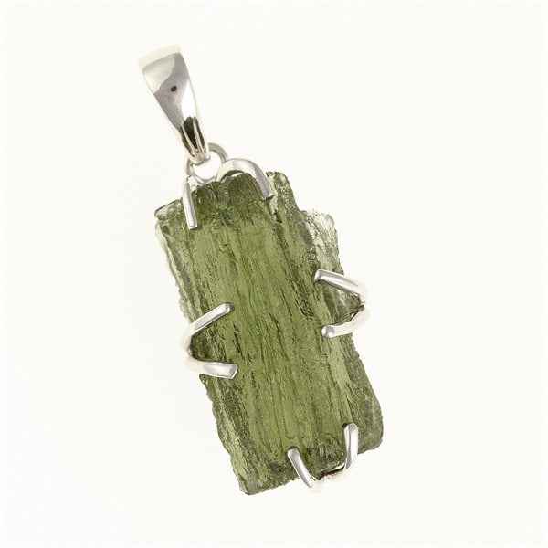 Ciondolo in argento con codice moldavite SM12072