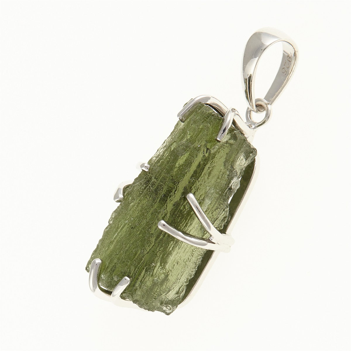 Silver pendant with a moldavite SM12072