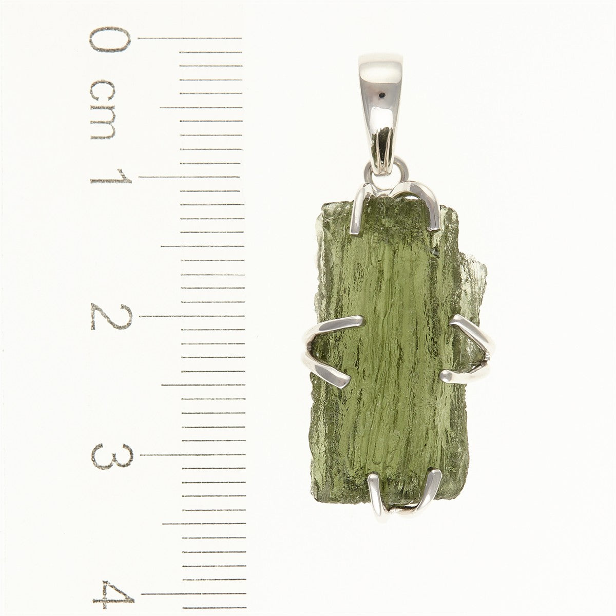 Silver pendant with a moldavite SM12072