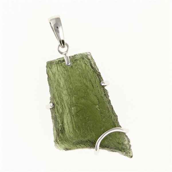 Ciondolo in argento con codice moldavite SM12084