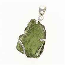 Ciondolo in argento con codice moldavite SM12086