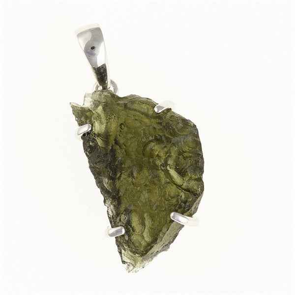 Ciondolo in argento con codice moldavite SM12087