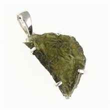 Ciondolo in argento con codice moldavite SM12087