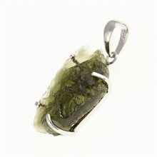 Ciondolo in argento con codice moldavite SM12087