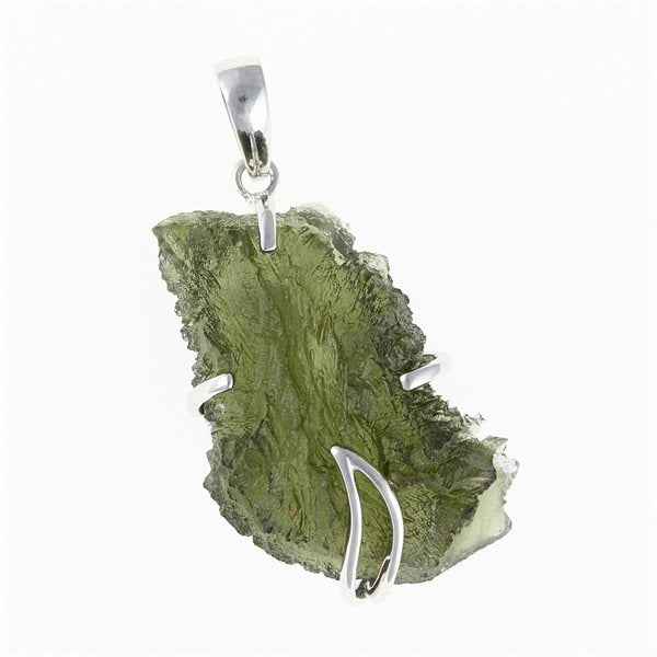 Ciondolo in argento con codice moldavite SM12089