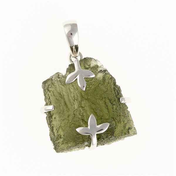 Ciondolo in argento con codice moldavite SM12112