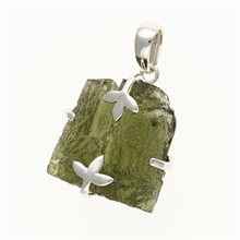 Ciondolo in argento con codice moldavite SM12112
