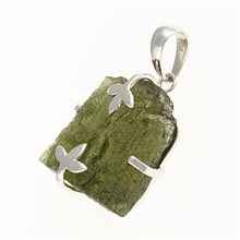 Ciondolo in argento con codice moldavite SM12112
