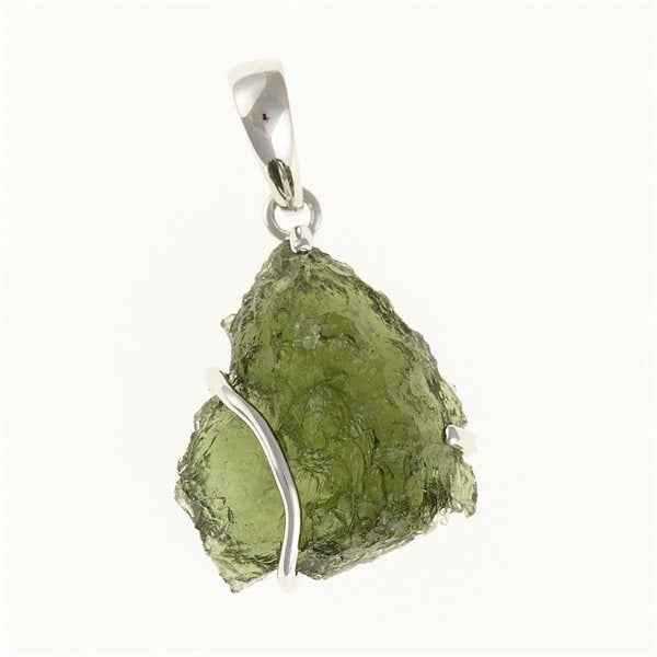 Ciondolo in argento con codice moldavite SM12113