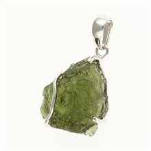 Ciondolo in argento con codice moldavite SM12113
