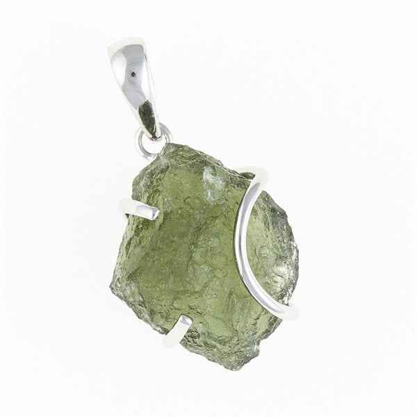 Ciondolo in argento con codice moldavite SM12114