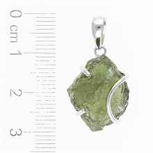 Ciondolo in argento con codice moldavite SM12114