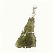 Ciondolo in argento con codice moldavite SM12134