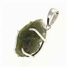 Ciondolo in argento con codice moldavite SM12151