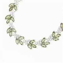Silver bracelet with moldavites and zirconia SPB101