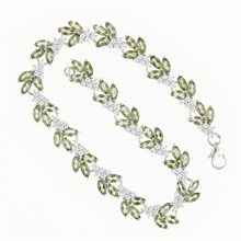 Silver bracelet with moldavites and zirconia SPB101